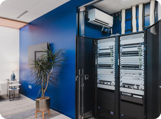 Network equipment installed in a building rack